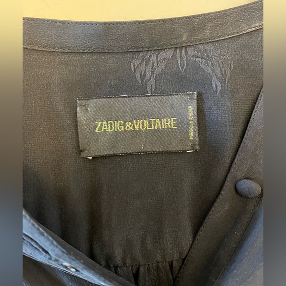 Zadig & Voltaire silk dress, size S, silk, gray - Picture 3 of 4